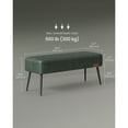 thumbnail image 2 of VASAGLE EKHO Collection - Bench for Entryway Bedroom, Synthetic Leather with Stitching, Ottoman Bench with Steel Legs, Living Dining Room, Mid-Century Modern, Loads 660 lb, 2 of 6