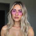 thumbnail image 4 of Rimless Heart Shaped Metal Frame Sunglasses for Outdoor Cycling and Party Events, 4 of 4