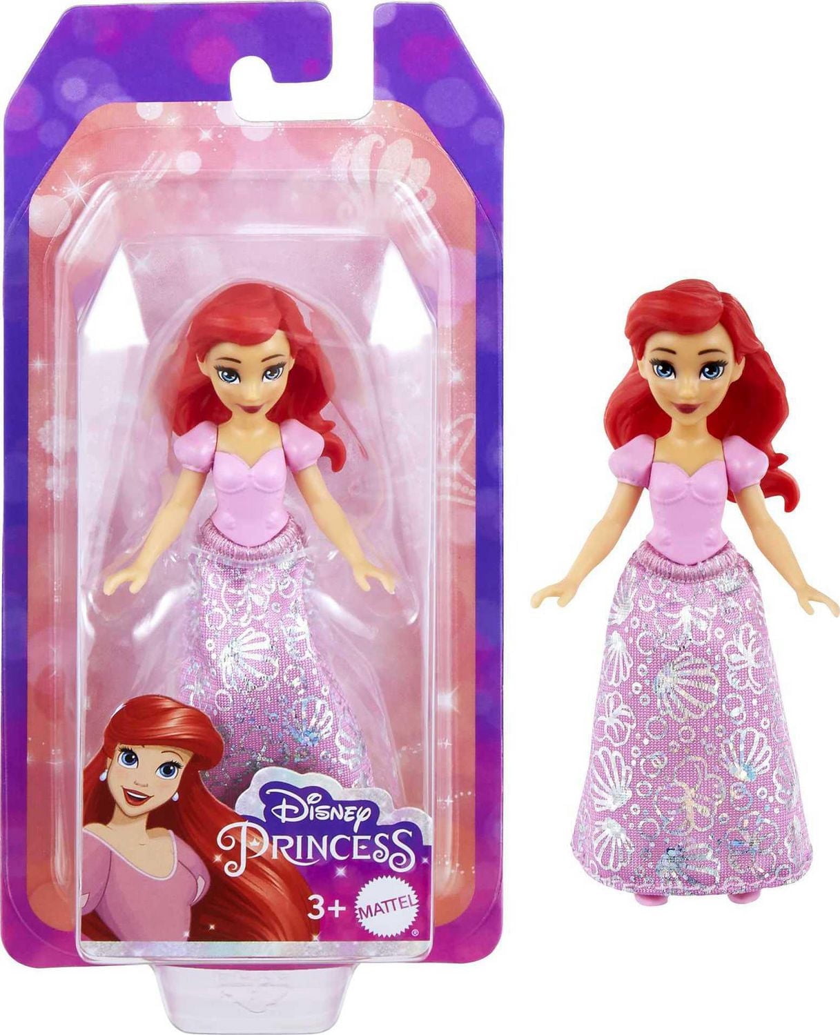 Disney Princess Ariel Small Doll, Collectible Disney Toy Inspired by the Movie The Little Mermaid