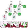 thumbnail image 4 of SHISUYAN 4Pcs Unique Chinese Style Mahjong Tile Keychains Stylish Bag Charms, 4 of 4