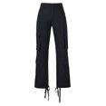 thumbnail image 4 of RKSTN Womns Pants Street Style Fashion Design Sense Multi Pocket Overalls Drawstring Elastic Low Waist Sports Pants Lightweight Soft Workout Pants, 4 of 6