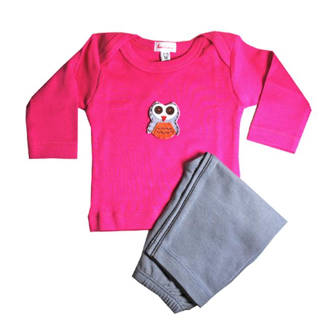 Loralin Design GFO12 Owl Outfit - Fuchsia  12-18 Months
