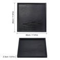 thumbnail image 2 of Unique Bargains 12' Square Wood Serving Tray Decorative Platter Home Kitchen Candle, Black, 2 of 6