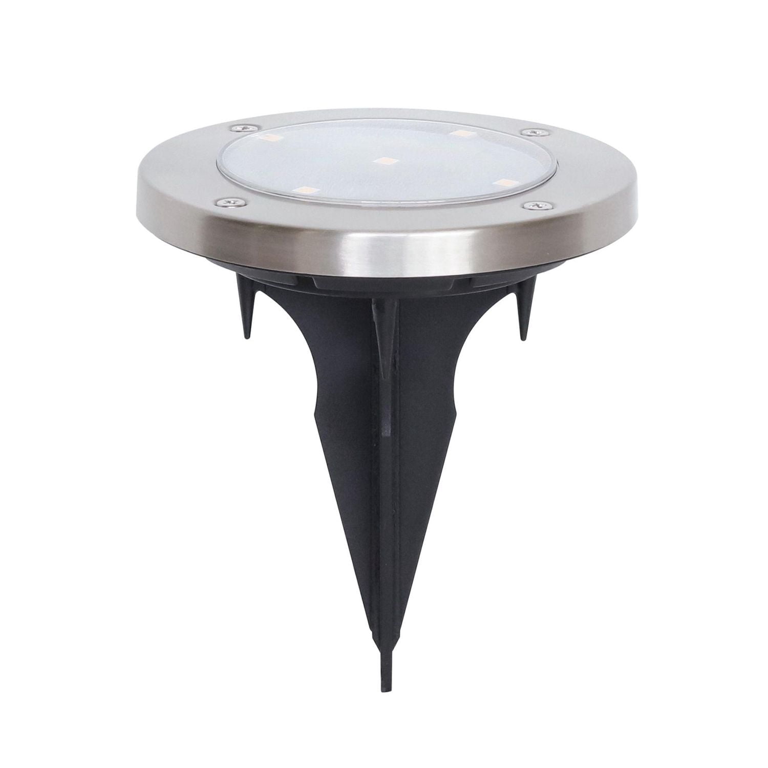 Lampes solaires en acier inoxydable Mainstays avec LED pour jardin, 12 lumens (4 paquet)