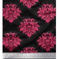 thumbnail image 1 of Soimoi Satin Silk Fabric Seamless Baroque Damask Decor Fabric Printed Yard 42 Inch Wide, 1 of 3