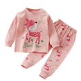 thumbnail image 1 of Pisexur Tenue d'Automne pour Bébé Fille Garçon, Ensemble de Pyjama pour Tout-Petits Garçons Filles, Mode Décontractée, Floral, Col Rond, Manches Longues, Chandail à Enfiler et Pantalon, Tenue de Nuit, Ensemble 2 Pcs pour Enfants, 3 Mois à 6 Ans, 1 of 3