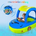 thumbnail image 3 of Baby Inflatable Pool Float with Sun Protection ，Car Shaped Babies Swim Float Boat for Toddler Infant Swim Ring Pool Spring Floaties Summer Beach Outdoor Play Fit 6-36Months, 3 of 7