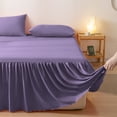 thumbnail image 4 of TACILIP Bed Sheets, Solid Color Bed Skirt Concise Washed Cottons Edge Bedspread Skirt Bed Hats Bed Sheet Dirtproof Nonslip Protective Cover Cover, Mom Gifts, 4 of 6