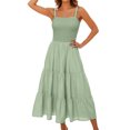 thumbnail image 2 of Robes d'Été pour Femmes 2025 Zeophrasy Robe Sans Manches Col Rond Aguichant Élégante Tunique de Boîte de Nuit Fête Mini Robes Décontractées Vacances Liquidation Moins de 5, 2 of 4