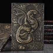 EGNMCR Diary NoteBook Notebooks for Work Dinosaur Embossed A5 Hardcover Retro Notepad Notebook Manual embossed notebook