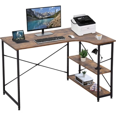 BestOffice Gaming Desk, Extra Large 47-Inch Modern Computer Study Workstation for Home Office & Small Spaces, Brown
