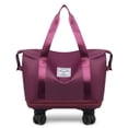 thumbnail image 1 of Large Capacity Travel Bag with Wheels, Universal Wheel Removable, Expandable Foldable Duffle Bag, 1 of 7