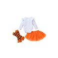 thumbnail image 2 of FOCUSNORM Baby Girl Outfit Letters Romper+Tutu Skirt+Leg Warmer+Headband, 2 of 9
