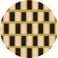 thumbnail image 1 of Ahgly Company Tapis Rond Lavable en Machine Intérieur Transitionnel Jaune Moutarde, 8 Pieds Rond, 1 of 7