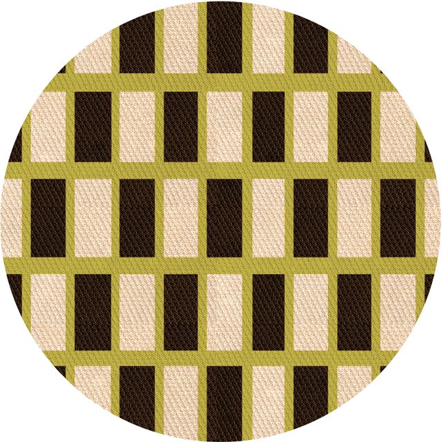 Ahgly Company Tapis Rond Lavable en Machine Intérieur Transitionnel Jaune Moutarde, 8 Pieds Rond