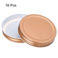 thumbnail image 3 of Unique Bargains 16Pack 86mm/3.39' Wide Mouth Tin Plate Mason Jar Lids for Canning Jars, Rose Gold, 3 of 6