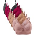 thumbnail image 1 of Birdeem Bras for Women 7Pc Womans Solid Color Comfortable Underwear Daily Bra without Steel Ring Gathering Bras, 1 of 1