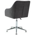 thumbnail image 3 of vidaXL Swivel Dining Chair Dark Grey Fabric, 3 of 5