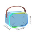 thumbnail image 2 of Wireless Bluetooth-Compatible Portable Lightweight Speaker  with Microphone  RGB Light  Powerful Sound and Deep Bass  for Home Karaoke  Outdoor Travel, 2 of 10