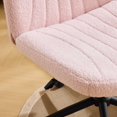 thumbnail image 3 of Ktaxon Adjustable Desk Chair, Swivel Office Chair, Armless Design, Pneumatic Height Adjustment, 360-Degree Rotation, Ideal for Home Office Teddy Velvet Pink, 3 of 8