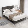 thumbnail image 4 of Costway Full Bed Frame Upholstered Platform Bed with Tufted Headboard Mattress Foundation, 4 of 10