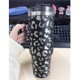 thumbnail image 4 of Inkcraft 40oz Stainless Steel Insulated Coffee Mug with Handle and Straw, Portable Travel Mug Tumbler, Car Water Bottle, 4 of 7