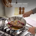 thumbnail image 2 of T-fal Cook and Strain Poêle en acier inoxydable 30 cm / 11,8 po, Base compatible avec l'induction, Passe au four et au lave-vaisselle, Argent, 2 of 9