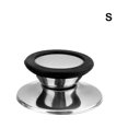 thumbnail image 3 of Universal Stainless Steel Anti-scald Pot Cover Knob Household Kitchen Antislip Pan Lid Handle Grip Cookware Kitchenware Black Small, 3 of 9