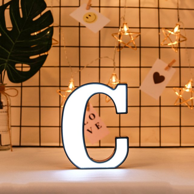 RKSTN Night Light Creative LED Letter Lights Night Light Plastic English Letters Light Lamp Decor Led Lights