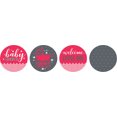 thumbnail image 2 of Darling Souvenir Candy 190 Pcs Baby Shower Theme Stickers DIY Chocolate Labels-Pink & Gray, 2 of 2