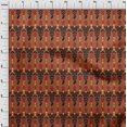 thumbnail image 3 of oneOone Tissu Georgette Viscose Rayé & Paisley Imprimé Ikat au Mètre 42 Pouces de Large, 3 of 4