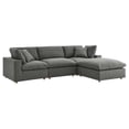 thumbnail image 1 of Modway Commix 4 Piece Down Filled Overstuffed Sectional Sofa Set in Gray, 1 of 5