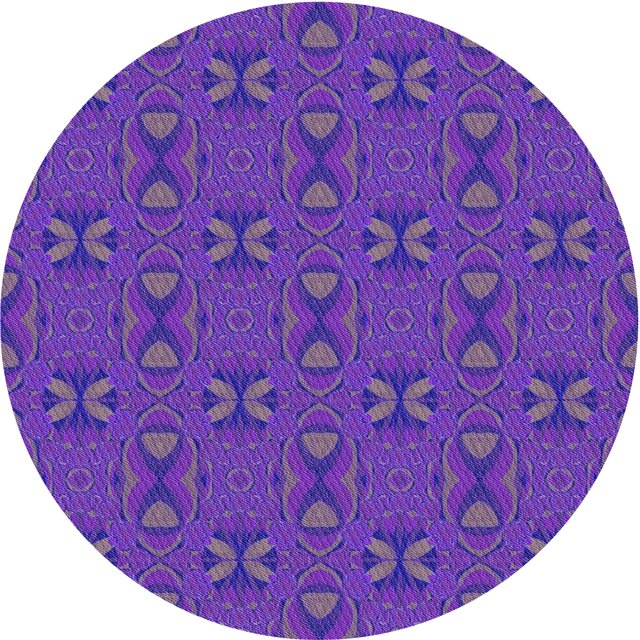 Ahgly Company Tapis Rond Lavable en Machine Intérieur Transitionnel Bleu Violet Violet, 5 Pieds Rond