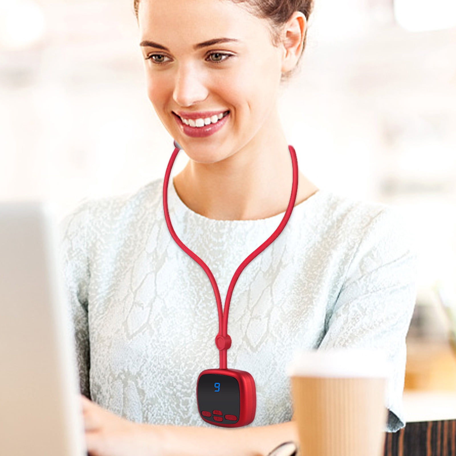 EGNMCR Cervical, Mini Portable Neck, Hanging Cervical, Multiple Heat and Mode Adjustable Cervical Massager