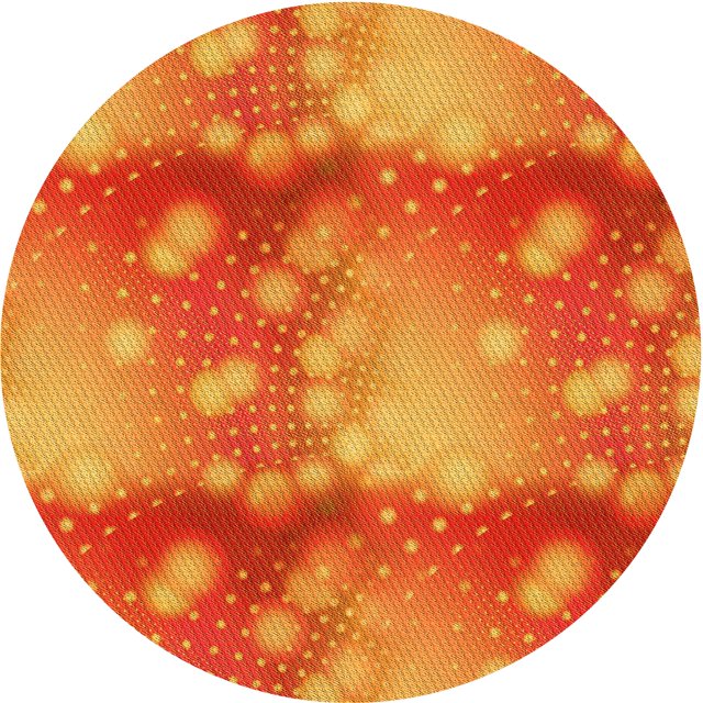 Ahgly Company Tapis Rond Lavable en Machine Intérieur Transitionnel Rouge Néon, 4 Pieds Rond