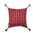 thumbnail image 2 of Pillow Perfect 624402 16 in. Modern Geometric Throw Pillow - Red & Silver, 2 of 4