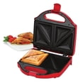 thumbnail image 1 of Salton Essentials - Compact Sandwich Grill with Non-Stick Cooking Surface, Red, 1 of 7