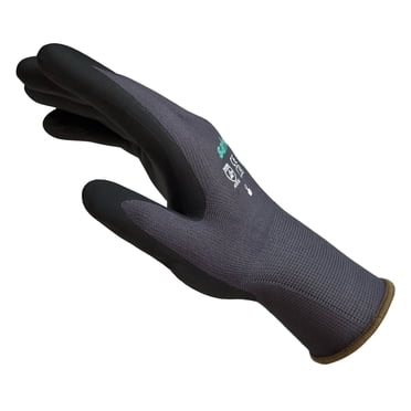 Safedenn Touch Screen Compatible Work Gloves with Non-Slip MicroFoam Coating, 6 Pairs, L