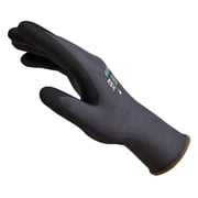 Safedenn Touch Screen Compatible Work Gloves with Non-Slip MicroFoam Coating, 6 Pairs, L