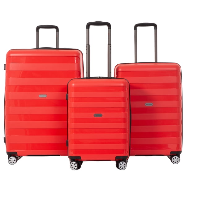 AIR CANADA Eerie – Ensemble de Bagages Rigides 3 Pcs, Léger, Valise Rigide Extensible avec Roues Pivotantes pour le Voyage. Valises Grandes 28 Pouces et 24 Pouces et Bagage de Cabine