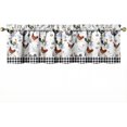 thumbnail image 1 of 1 Piece Chicken Kitchen Curtains and Valances Set for Windows Rooster Kitchen Window Curtains Over Sink Decor 18x54 in, 1 of 5