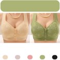 thumbnail image 4 of ylioge 2 Pack M-6XL Womens Wireless Bras Plus Size Front Closure Push Up Bralettes Lightweight Multipack Full Coverage Support Underwear Bra, 4 of 4