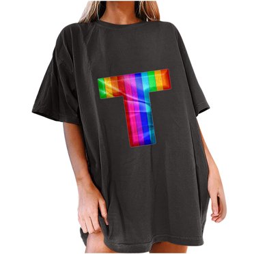 Pisexur Pride Shirt T - Femme Arc-en-Ciel Graphique Drôle Lettre d'Amour Imprimé T-Shirt LGBT Égalité Débardeurs Décontractés Sans Manches