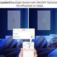 thumbnail image 1 of Becaristey Tuya Smart Light Switch Schedule App Remote Control Switches Bedroom Bluetooth-compatible Home Intelligent Supplies US White 3-gang, 1 of 6