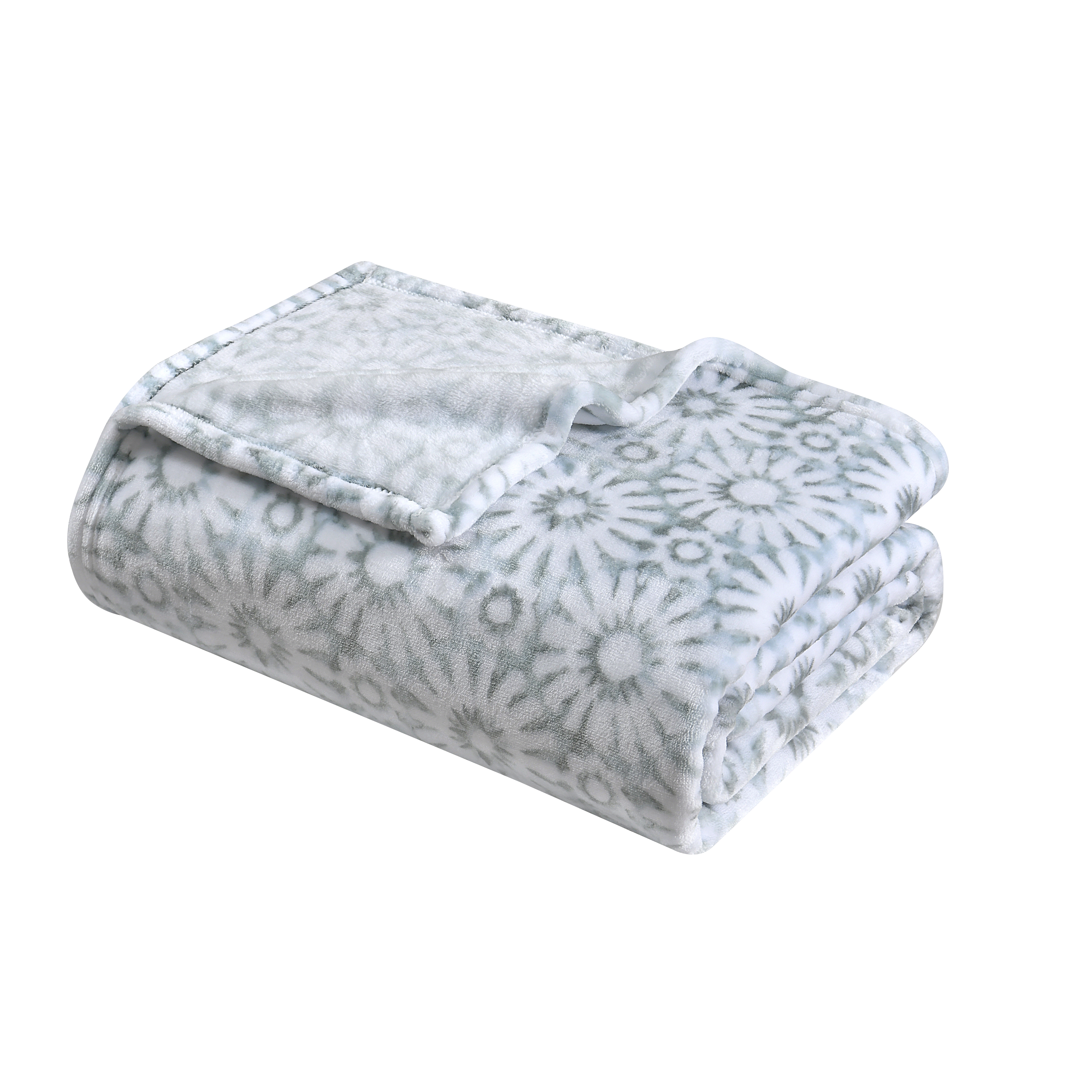 C&C California Oversized Plush Throw, Luxuriously Soft, Wrinkle Resistant, Easy Care – 60" x 70" STAR AQUA