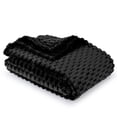 thumbnail image 1 of BHG Textured Velvet Plush Throw Rich Black, 1 of 4