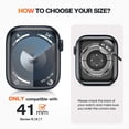 thumbnail image 2 of XiHAMA 2 in 1 Waterproof Case Compatible with Apple Watch Screen Protector 44mm SE 2nd Gen Series 6 5 4, 360 Protective Glass Face Cover Hard PC Bumper + Back Frame for Watch Accessories, 2 of 8