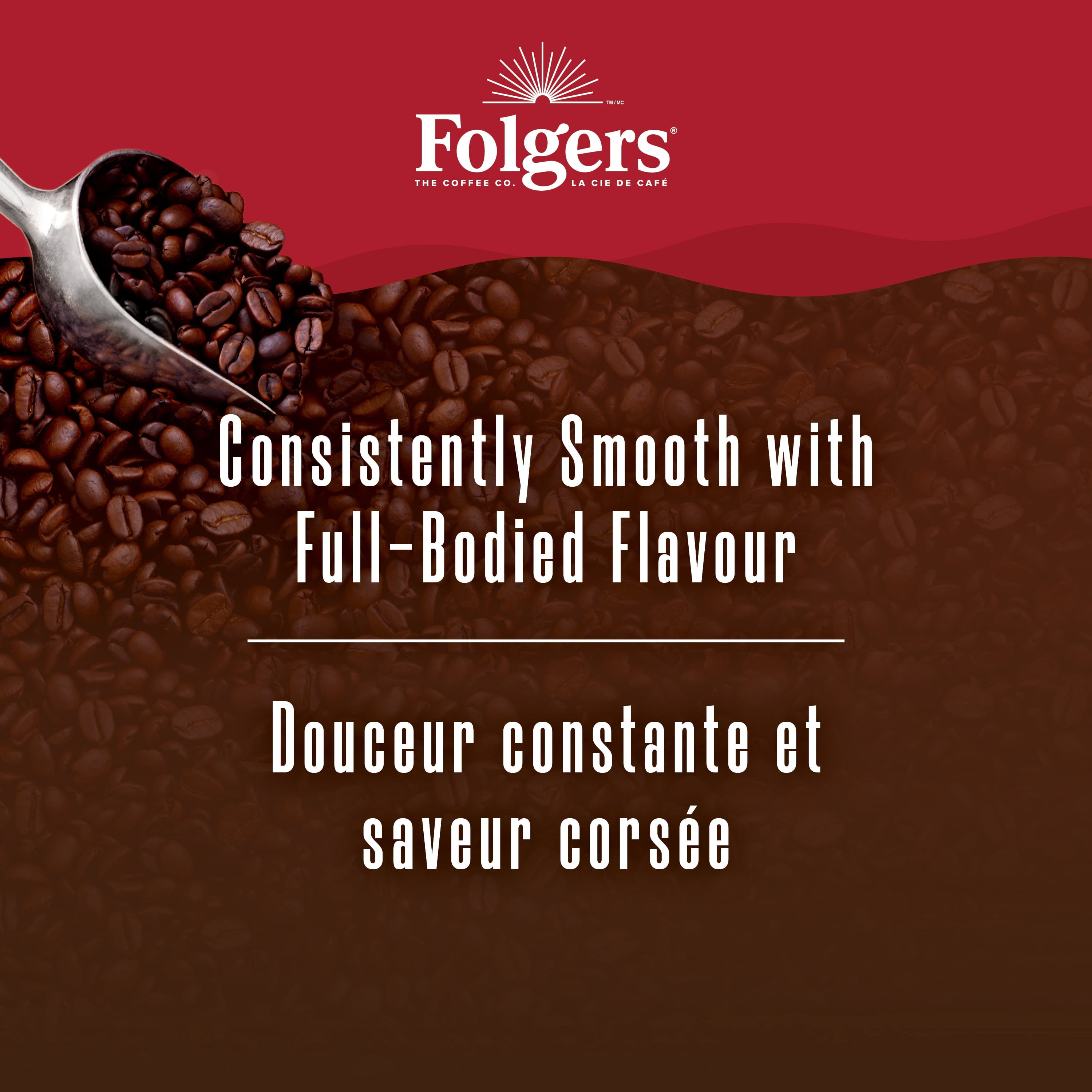 Folgers Torréfaction Traditionnelle Moyenne Dosettes de Café K-Cup, 12 Dosettes
