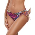 thumbnail image 1 of Ocean Blues Women's Full Coverage Swim Bottoms Sides Drawstring Mid Rise Bikini Bottom Floral Print Bathing Suit Size S, 1 of 9