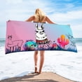 thumbnail image 2 of TopLLC Microfiber Beach Towel, Oversized Cute Animal Pattern Sand-Free Beach Towel, Thin Lightweight Absorbent Quick Dry Pool Towels Soft Breathable Travel Bath Towel for Adults Kids(30"x59"), 2 of 5